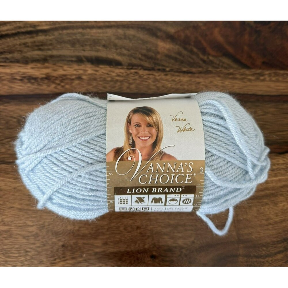 Lion Brand-Vanna's Choice + Silver Blue New